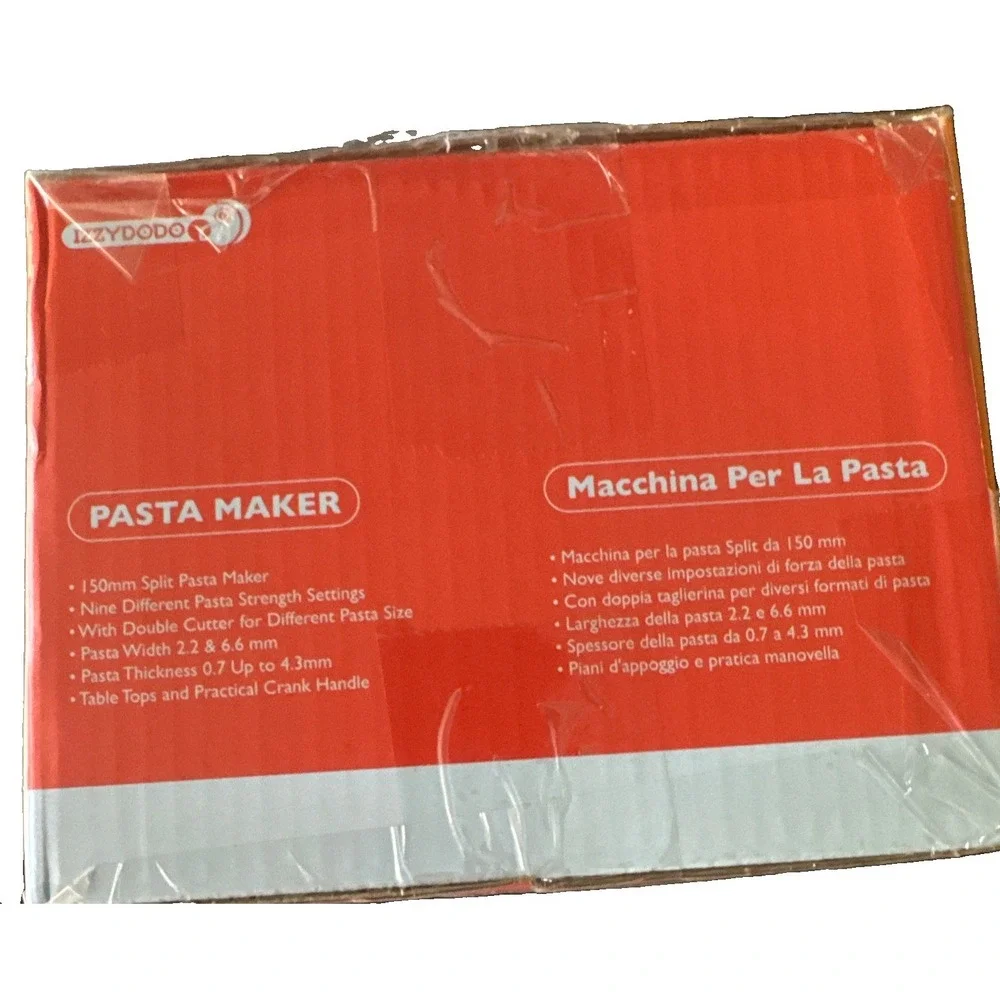 IzzyDodo Manual Pasta Maker Machine 9 Thickness Settings Fettuccine Lasagna New